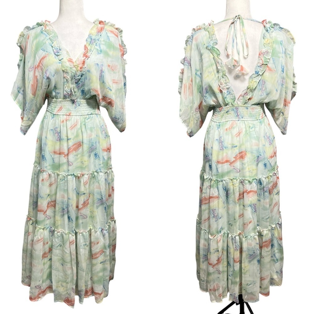 🆕 STORIA Water Paint Strokes Maxi Dress